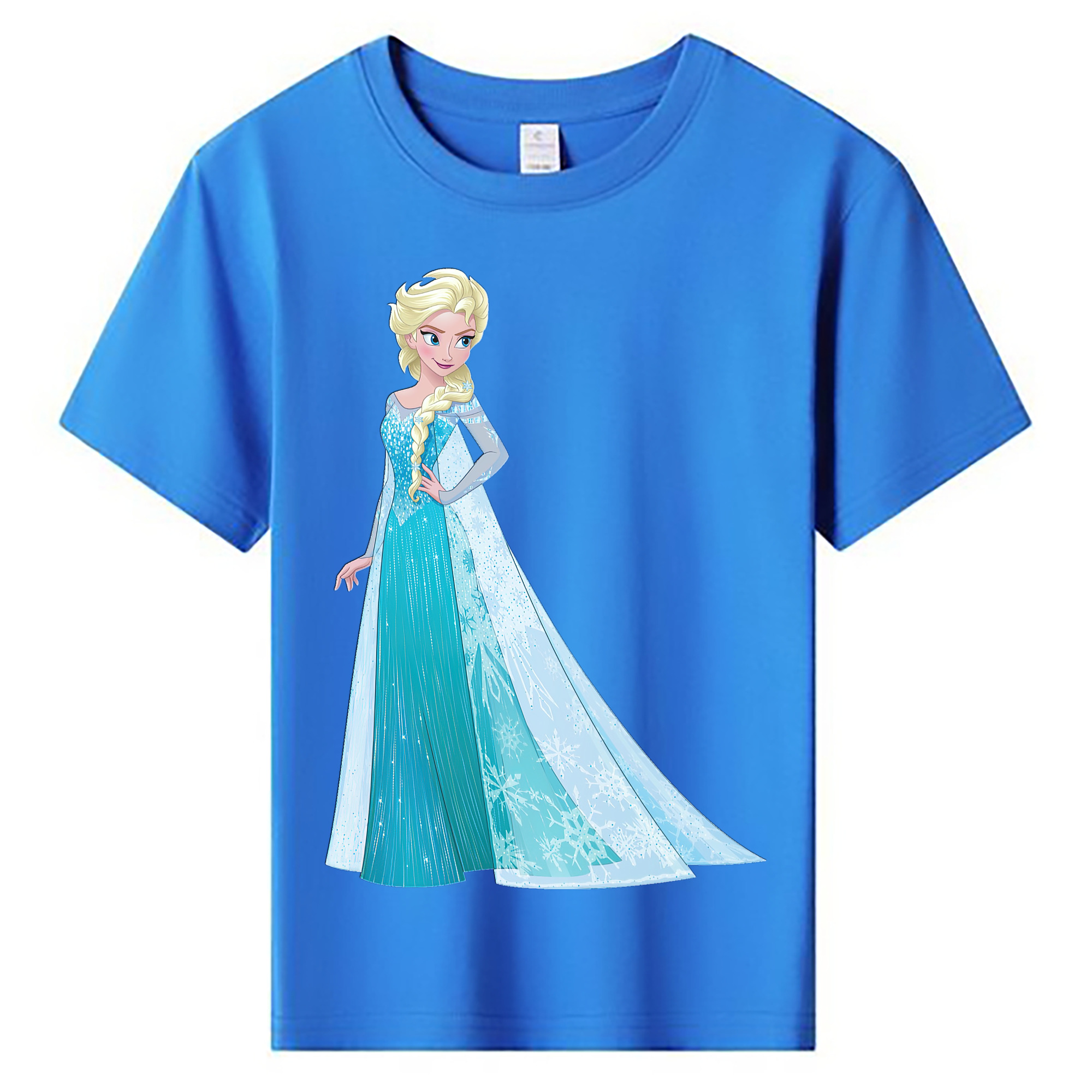 （画像用） アナと雪の女王 アンナ エルサ Frozen Anna Elsa 綿100％キッズTシャツ（フロントプリント）